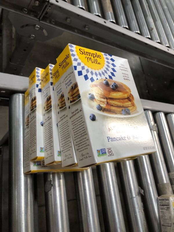 Photo 1 of Simple Mills Almond Flour Pancake Mix & Waffle Mix, Gluten Free, Made with whole foods, 5 Count, (Packaging May Vary) Expires  October 15 2021 
