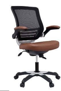 Photo 1 of Edge Mesh Back with Leatherette Seat Office Chair - Modway...**MISSING HARDWARE**,
, 

