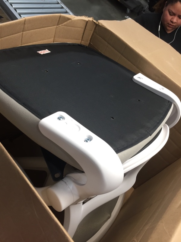 Photo 1 of COMPUTER DESK CHAIR WHITE...**PREVIOUSLY OPENED**, **MISSING HARDWARE**, **MISSING MANUAL**, **PARTS ONLY**



