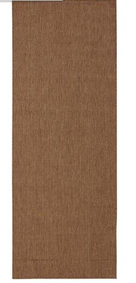 Photo 1 of  Solid Brown 2 ft. 7 in. x 7 ft. Indoor/Outdoor Runner Rug
