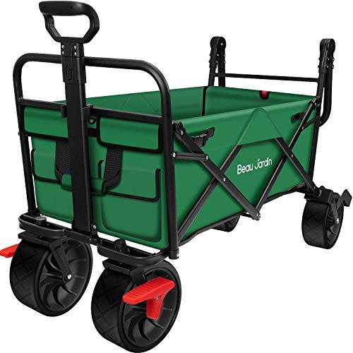 Photo 1 of BEAU JARDIN Folding Wagon Cart With Brake Free Standing BG236
