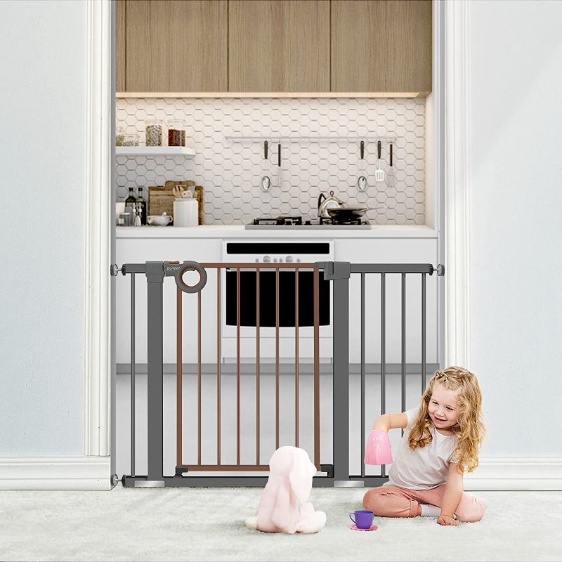 Photo 1 of Baby Gate, RONBEI 46" Extra Wide Baby Gates, Auto Close Safety Child Gate for Staris/Doorway/Dogs/Pet