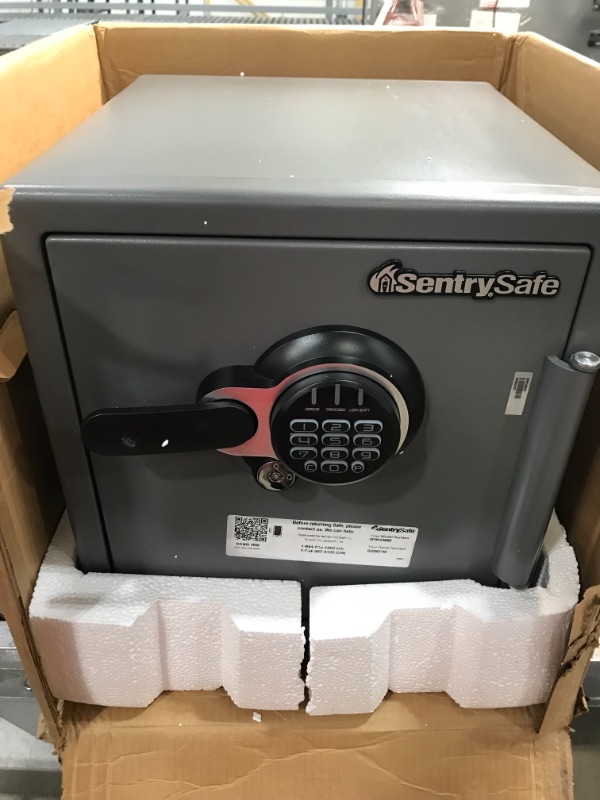 Photo 2 of Sentry Fire-Safe Electronic Lock Business Safes, Grey,, SentrySafe SFW123GDC,, 1.23 Cubic Feet