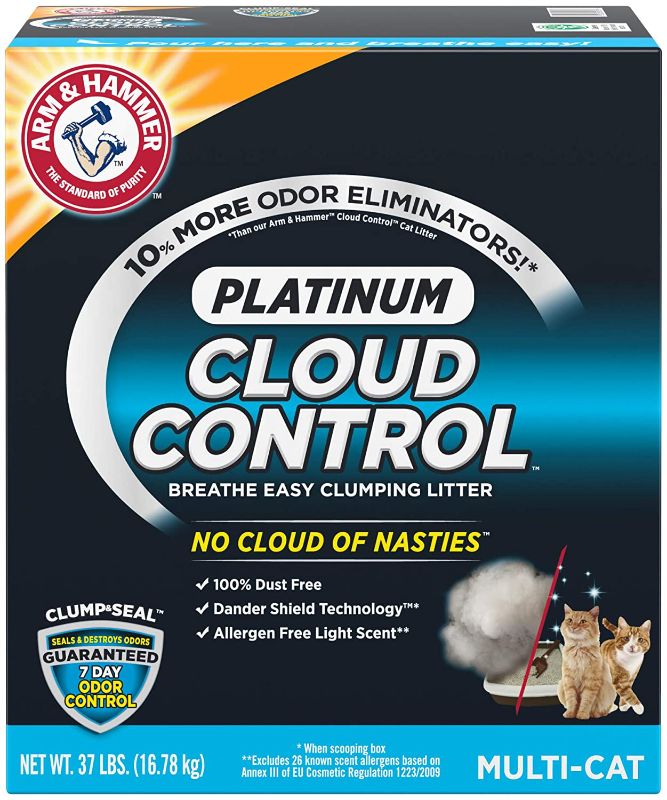 Photo 1 of ARM & HAMMER Cloud Control Platinum Clumping Cat Litter 37LB
