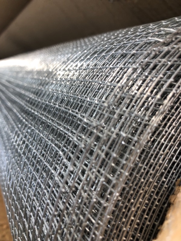 Photo 3 of  48x50 Hardware Cloth 1/4 inch Square Galvanized Chicken Wire Welded Fence Mesh Roll Raised Garden Bed Plant Supports Poultry Netting Cage Wire Snake Fence
