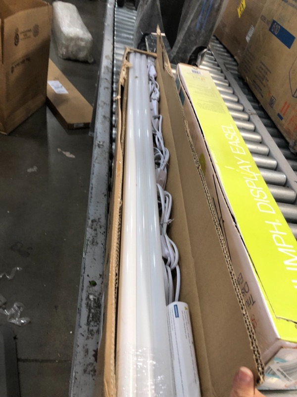 Photo 2 of (Pack of 6) Barrina LED T5 Integrated Single Fixture, 4FT, 2200lm, 4000K (Daylight Glow), 20W, Utility Shop Light, Ceiling and Under Cabinet Light, Corded Electric with Built-in ON/Off Switch
