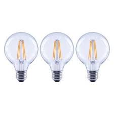 Photo 1 of 100-Watt Equivalent G25 Dimmable Globe Clear Glass Filament LED Vintage Edison Light Bulb Bright White (3-Pack)
4 BOXES 