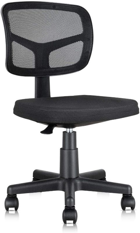 Photo 1 of Mid Back Task Chair Armless Office Chair Mesh Computer Chair for Home Office Desk Swivel Desk Chair Ergonomic Small Chair, GREY 
GREY NOT BLACK !!! 