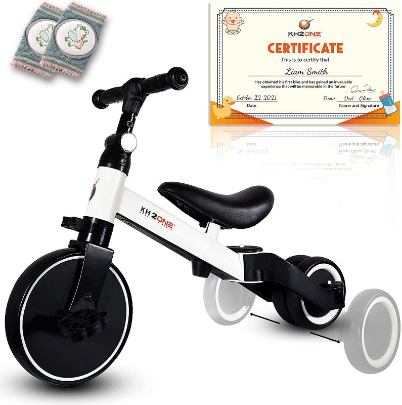 Photo 1 of KH2ONE 5 in 1 Toddler Tricycles for 1-3 Year Olds and Balance Bike - Diploma of My First Bike, Boy Girl Tricycle for Toddlers - Toddler Bike with Secure Materials (Latest Model)
