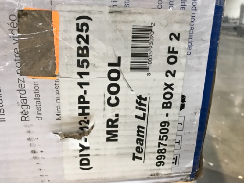 Photo 2 of incomplete - box 2 of 2- MRCOOL - DIY-12-HP-115B25 DIY 12k BTU 22 SEER Ductless Heat Pump Split System 3rd Generation - Energy Star 120v (DIY-12-HP-115B)
