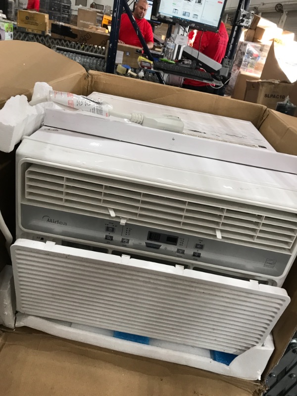 Photo 2 of Midea EasyCool 10,000 BTU Window Air Conditioner, Fan-Cools, Circulates, and Dehumidifies Up to 450 Square Feet, Has A Reusable Filter, and Includes an LCD Remote Control (White), 10000
