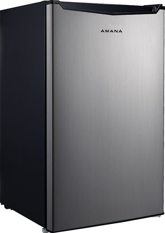 Photo 1 of Amana AMAR46S1ET 4.6 cu. Ft. One Door Compact Refrigerator, Stainless Steel
