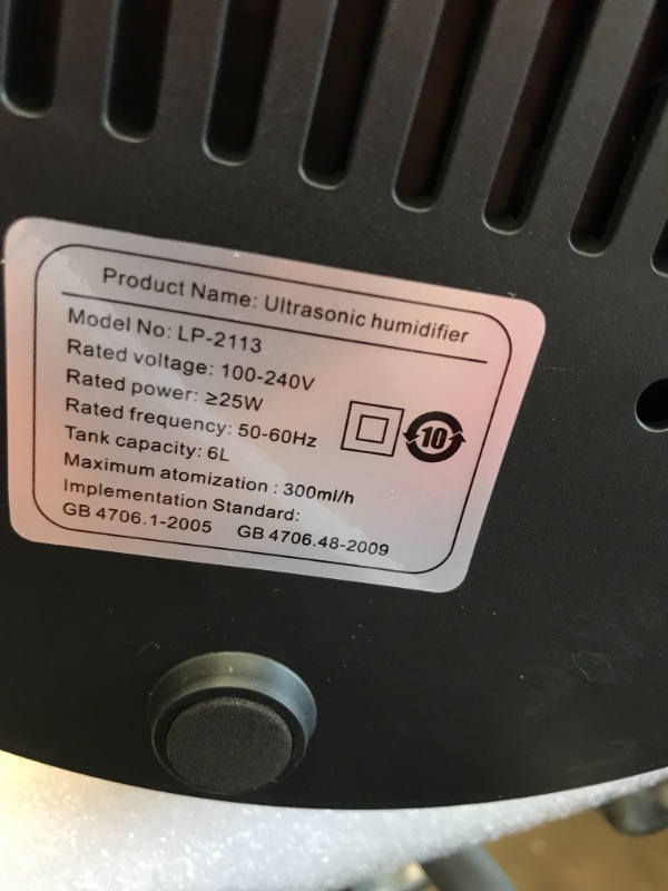 Photo 2 of Flowmist Humidifiers for Large Room, 6L Top Fill Warm and Cool Mist Ultrasonic UV Humidifiers for Bedroom, Babies, Plants Indoor. Adjustable 360° Rotation Nozzle, Auto-Shut Off, Customized Humidity, Remote Control, Whisper-Quiet
**TURNS ON DID NOT OPERATE