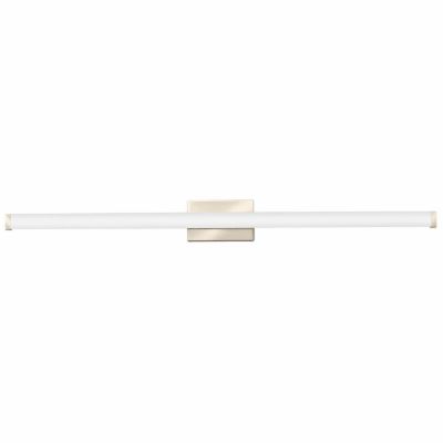 Photo 1 of Lithonia Lighting Contractor Select 45 in. 1-Light Brushed Nickel Integrated LED Vanity Light Bar, Selectable Color Temp 3000/3500/4000K
