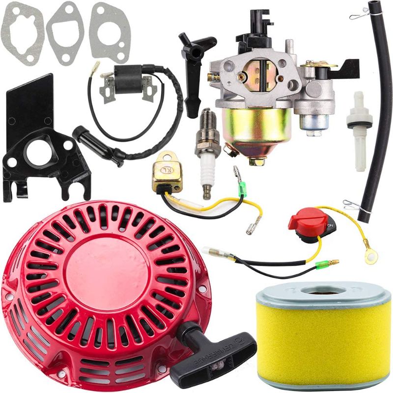 Photo 1 of Dalom GX160 Carburetor + Recoil Starter + Ignition Coil + Air Filter Tune Up Kit for GX140 GX 160 GX168 GX200 5HP 5.5HP 6.5HP Engine
