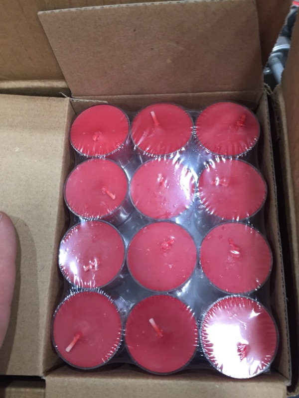 Photo 3 of 2 boxes
Light In The Dark Red Unscented Tealight Candles with Clear Cups (Set of 36) (x2)