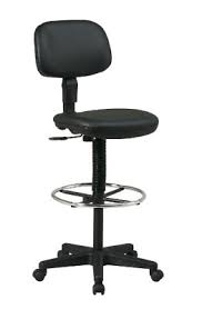 Photo 1 of ***PARTS ONLY***Office Star Sculptured Vinyl Seat and Back Pneumatic Drafting Chair with Chrome
