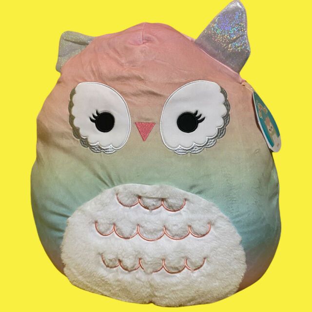 Photo 1 of Squishmallow 16” Britta The Rainbow Owl 2021 Kellytoy
