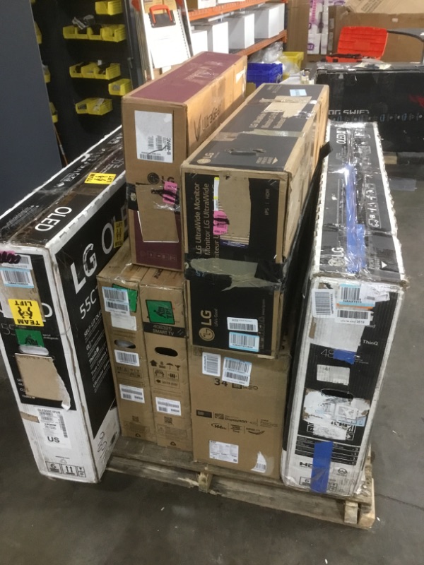 Photo 2 of PALLET OF ASSORTED DAMAGED TVS AND MONITORS SOLD AS IS NON REFUNDABLE