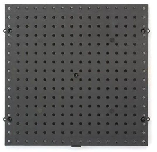 Photo 1 of 16 IN. X 16 IN. INTERCONNECTING PLASTIC PEGBOARD IN BLACK 50 LBS (CASE OF 14)
