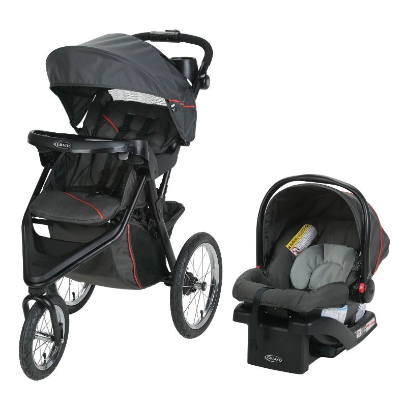 Photo 1 of Graco Trax Jogger Travel System | Includes Trax Jogging Stroller and SnugRide 30 Infant Car Seat, Evanston
