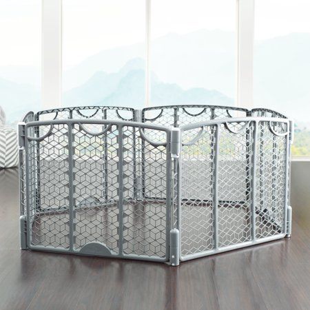 Photo 1 of Evenflo Versatile Playspace Indoor/Outdoor Gate, Cool Gray
