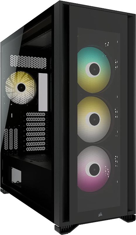 Photo 1 of CORSAIR iCUE 7000X RGB Full-Tower ATX PC Case, Black
21.65 x 9.76 x 23.62 inches
