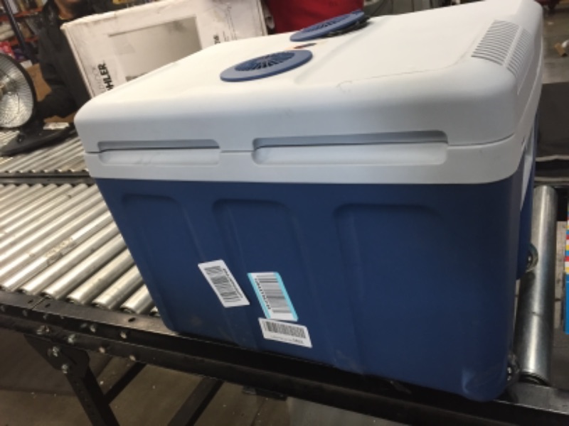 Photo 3 of ***PARTS ONLY*** K-box Electric Cooler and Warmer with Wheels for Car and Home - 48 Quart (45 Liter) - 6 FT. EXTRA Long Cables Dual 110V AC House and 12V DC Vehicle Plugs (Blue)