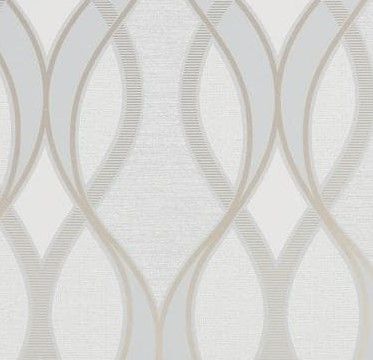 Photo 1 of *Stock photo for reference only*
Grey and Gold Peelable Removable Wallpaper 20 in. wide