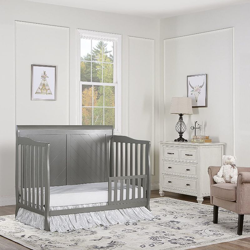 Photo 1 of ***PARTS ONLY*** Dream On Me Ashton Full Panel 5-in-1 Convertible Crib, Storm Grey