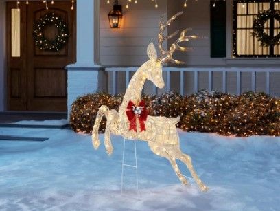 Photo 1 of Home Accents Holiday
5.5 ft. 160-Light LED Jumping Deer Outdoor Christmas Decor

powers on// dirty from previously use 