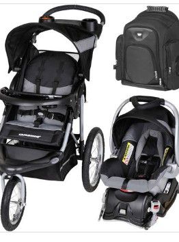 Photo 1 of Baby Trend Expedition Jogger Travel System, Millennium White