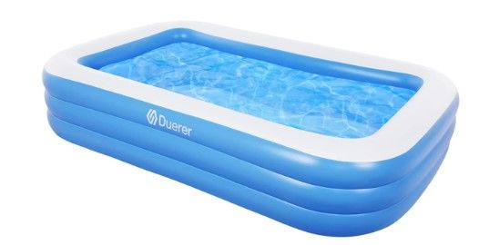 Photo 1 of Duerer Large Size Inflatable Pools Full-Sized Family Swimming Pool Inflatable Lounge Pool for Adults, Kids and Toddlers, Indoor & Outdoor, M
