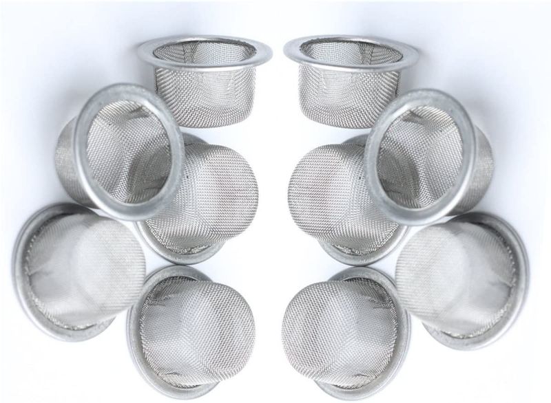 Photo 1 of 80 PCS 1/2 Inch Crystal Tobacco Pipe Screens Stainless Steel Mental Screen Filter for Crystal Smoking Pipes Use, Silver