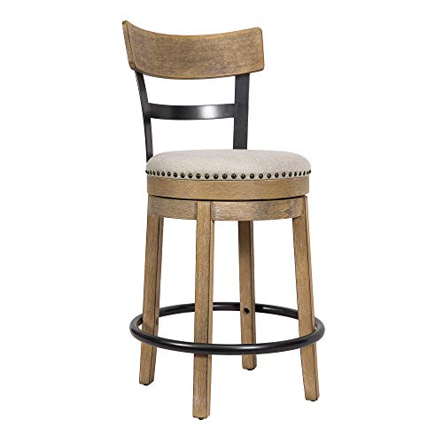 Photo 1 of Ball & Cast HSA-1001B-2 swivel counter height stools, 24" barstool, Taupe fabric