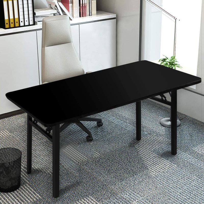 Photo 1 of  Foldable Desk Dinner Table Polish Surface 4 Legs Portable Multi Purpose Desk Home Kitchen Furniture Decor Personal Work Station Studying Writing - Jet Black