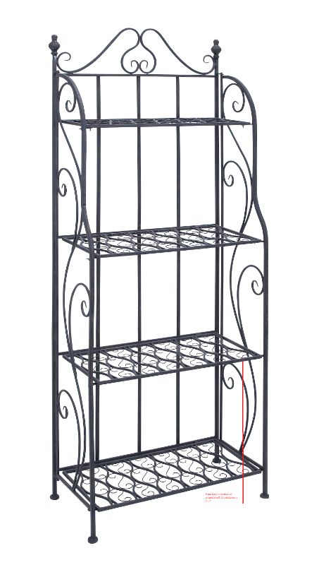 Photo 1 of 
Litton Lane Black 4-Tier Baker's Rack
