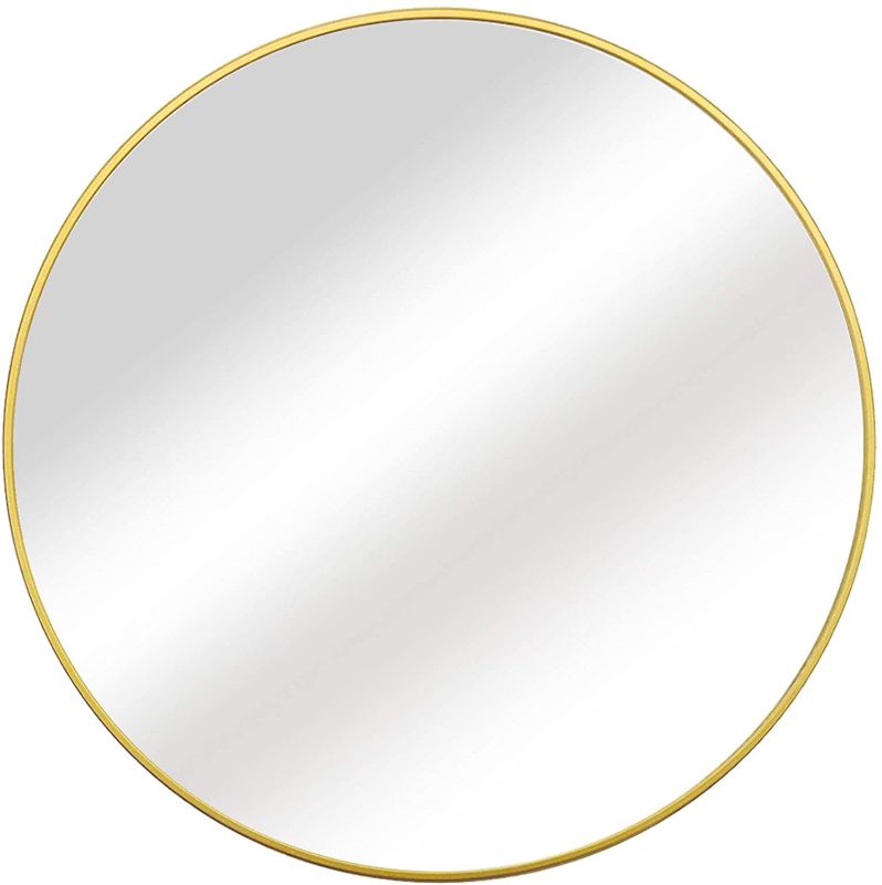 Photo 1 of 42 inch Round Mirror,Large Circle Wall Mirror Decor for Bedroom, Washrooms, Living Rooms & Entryway ,Gold
