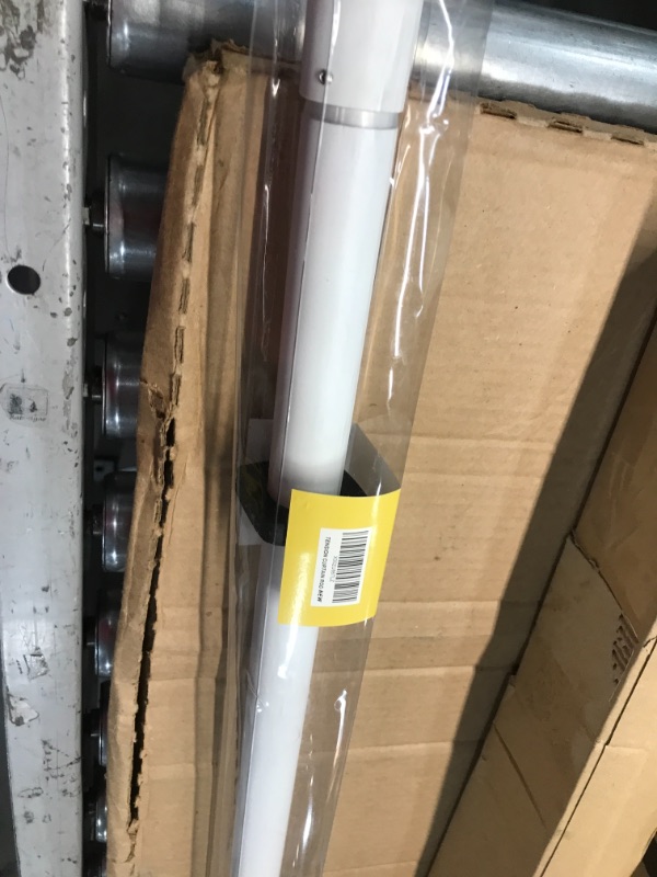 Photo 2 of NICETOWN White Shower Curtain Rod, Spring Rod for Curtains, Shower Pole, Easy Installation Pole for Shower Curtain/Valances/Tiu Up Shade/Door Curtains/Vertical Blinds/Shelves, 48" - 80"
