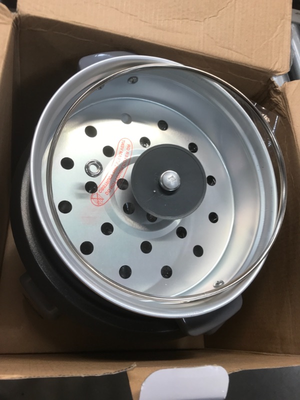 Photo 1 of 6-Cup Black Rice Cooker with Removable Steam Tray