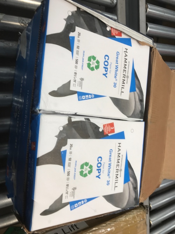 Photo 2 of Great White 30 Recycled Print Paper 92 Bright 3Hole 20Lb 8.5 X 11 White 500 Sheets/Ream 10 Reams per Each Carton | 1 Carton of: 10
