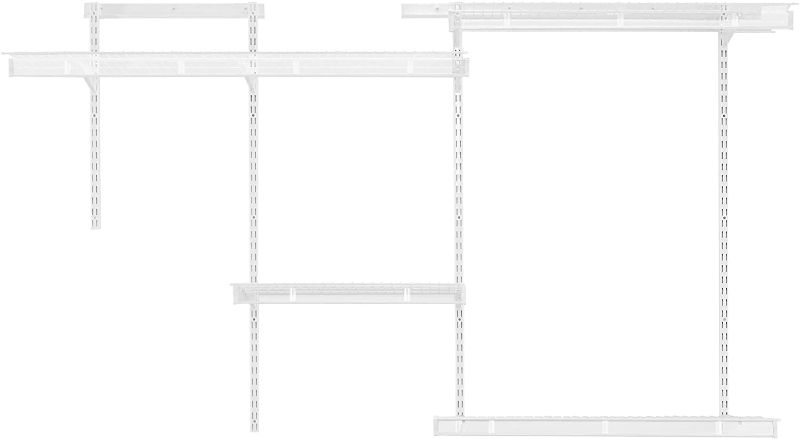 Photo 1 of Rubbermaid FastTrack Multi-Purpose Closet Kit, Deep, White (FG3R20FTWHT)
