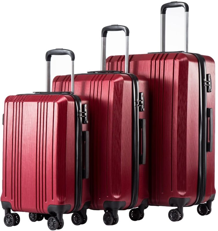 Photo 1 of Coolife Luggage Expandable Suitcase PC+ABS 3 Piece Set with TSA Lock Spinner 20in24in28in
