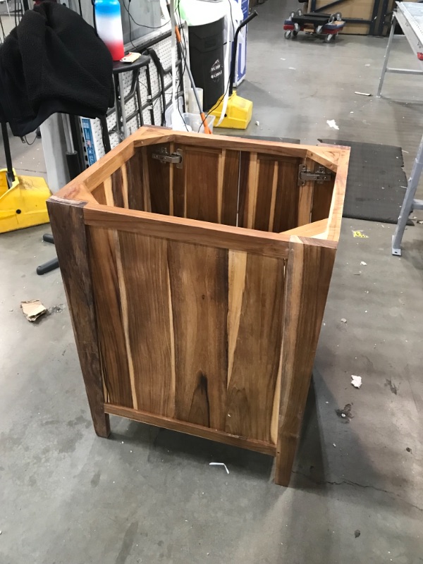 Photo 1 of DecoTeak Significado 24" Free Standing Solid Teak Wood Vanity Cabinet Only
