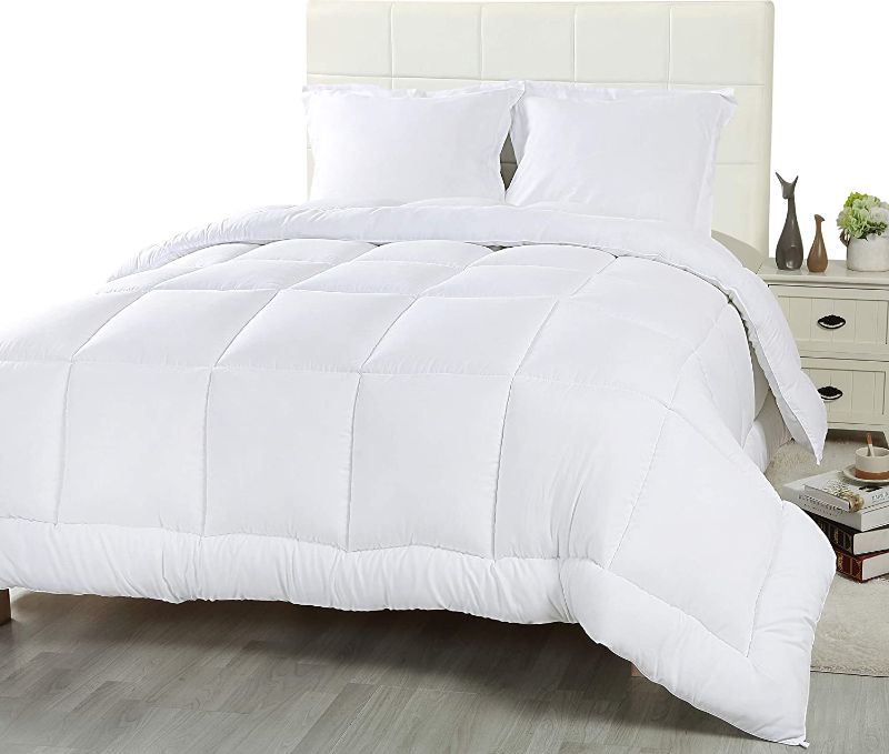 Photo 1 of Utopia Bedding 3 Piece Queen Comforter Set (Queen/Full, White) with 2 Pillow Shams - Down Alternative Comforters for Queen Bed - Luxurious Brushed Microfiber -Soft and Comfortable - Machine Washable
