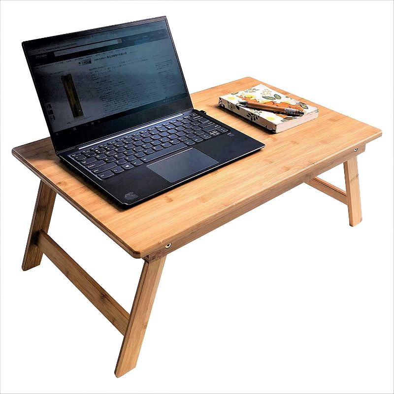 Photo 1 of Laptop Desk Bed Tray Table Folding Low Table Bamboo Table Tea Coffee Folding Table Portable Picnic Desk Outdoor Activity Balcony Bay Window Table Working Reading Writing Eating COIWAI Nature Style
