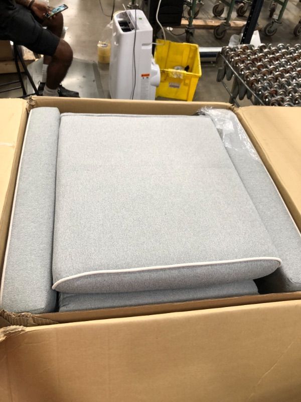 Photo 1 of Da Vinci Piper All-Purpose Upholstered Recliner Glider, Grey/Cream