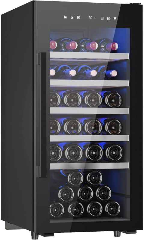 Photo 1 of MISSING DOOR*
FANCOOL Wine Cooler,41 Bottle Compressor Wine Refrigerator with LED Touchscreen, Professional Air-Cooled Frost Free Freestanding Wine Cellars, Double Glass Door Beech Shelf Wine Fridge 41-68°F, Black(16 Inch)
