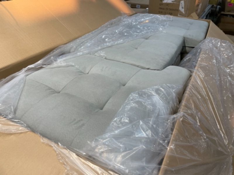 Photo 2 of **incomplete*** CLASSIC 3PIECE SECTIONAL AND OTTOMAN SET GREY
Carton 3 of 4 Cartons 