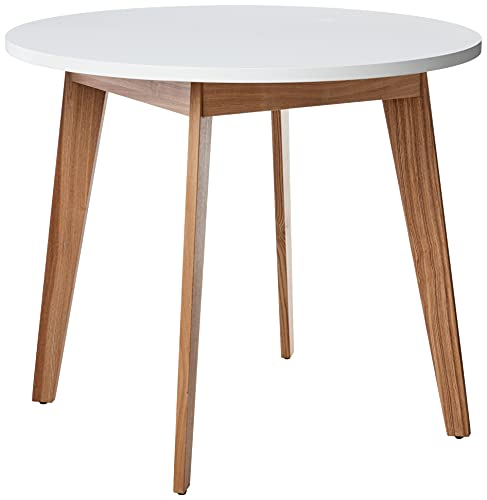 Photo 1 of Amazon Brand  Rivet Noah Round Modern Ash Dining Table 35.4W White